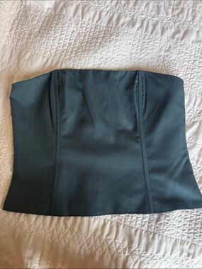 White Fox Boutique grey Strapless Corset Bustier